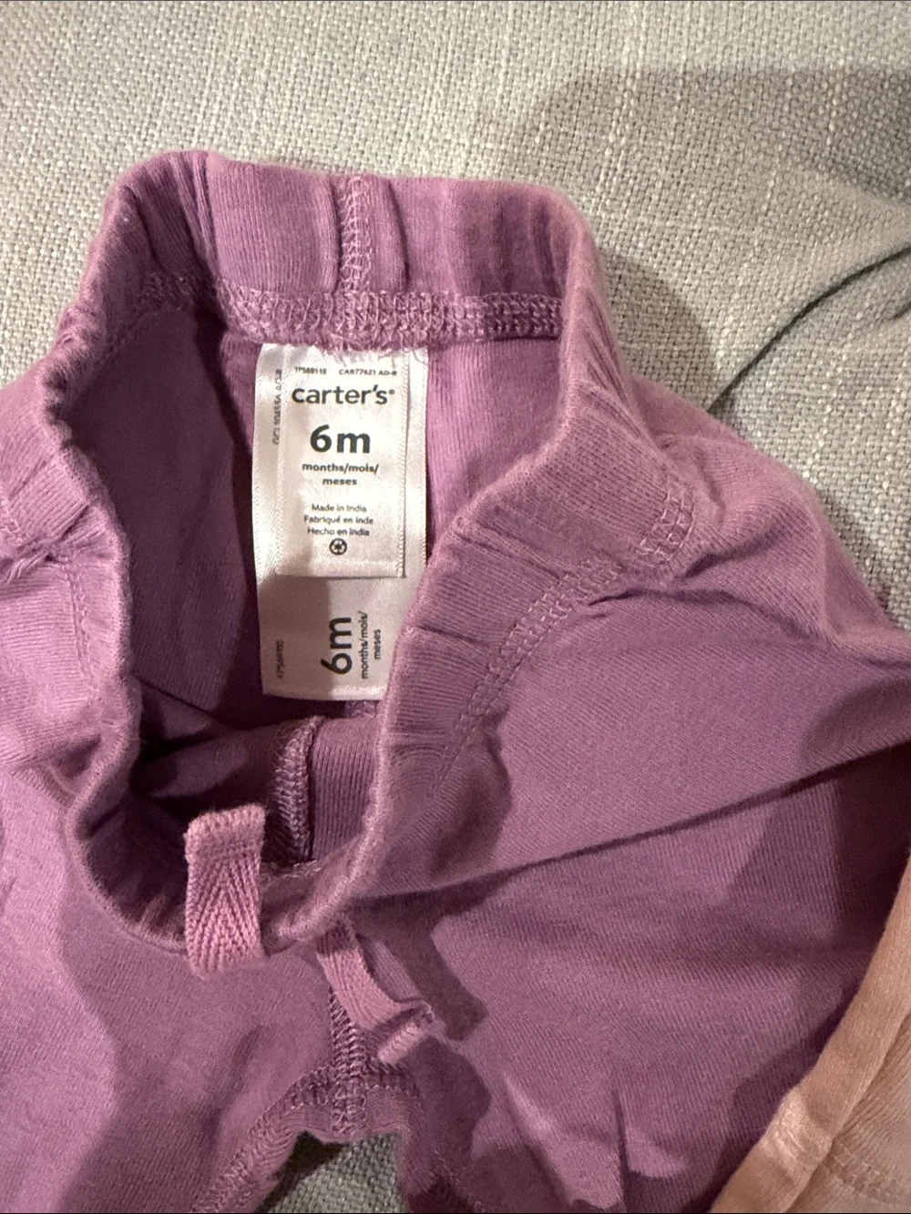 Carter's Cozy Cotton Jogger Pants - Pink, Purple, Green, Gray